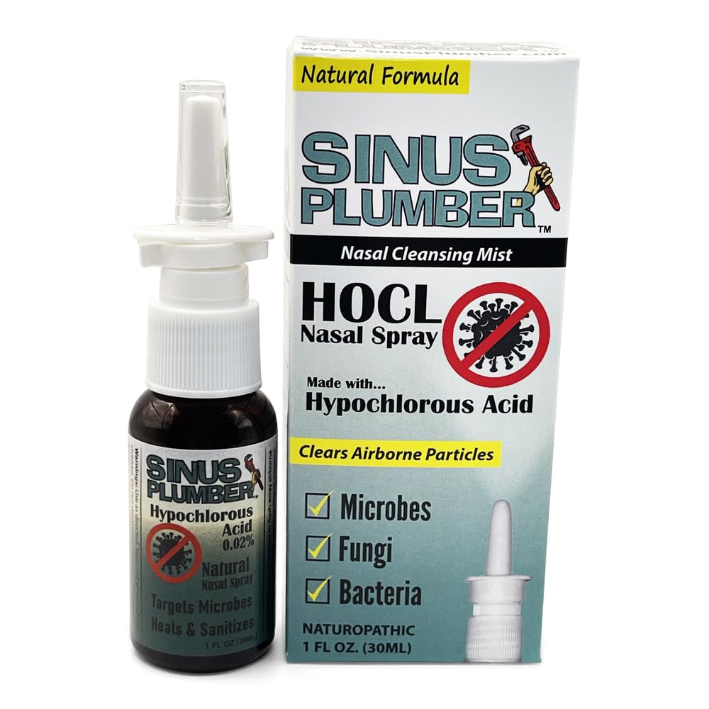 Sinus Plumber Antimicrobico Nasal Spray rimuove i batteri con acqua elettrolizzata e acido ipocloruro