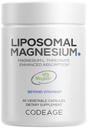 Codeage Liposomal Magnesium L-Threonate Supplement, patentiertes Magtein Magnesium Threonat für Gehirngesundheit, Gedächtnis und kognitive Funktion Unterstützung, Bioverfügbar, Non-GMO - 90 Kapseln