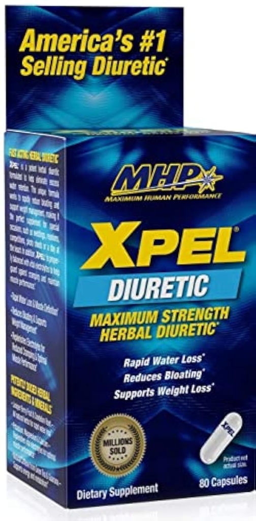 MHP Xpel Nahrungsergänzung - Maximale Stärke Diuretic, 80 Kapseln