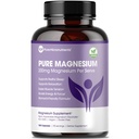 Pure Magnesio Glycinate Supplemento – Magnesio Chelato altamente assorbibile per sostenere sonno, Muscolo & Neve Salute, Energia, Rilassamento & Bone Salute – 200mg Per Serving, 180 Capsule