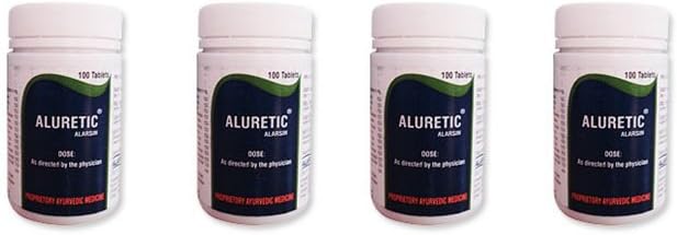 Paket von 4 - Alarsin Aluretic Tablets Natürliche Diuretic