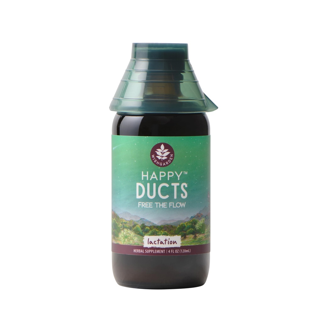 WishGarden Herbs Happy Ducts Lactation Support - Coperto Latte Duct Relief Supplemento, Herbal Breastfeeding Support Supplemento Tintura per Relief di Engorgement del seno e Coperti Latte, 4oz