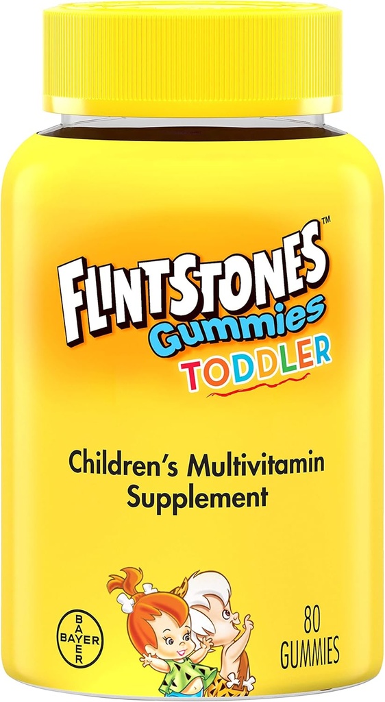 Flintstones Gummies Toddler vitamine, pancia multivitamina per i bambini con vitamine A, C, D, B12, Zinc &amp; more, 80ct