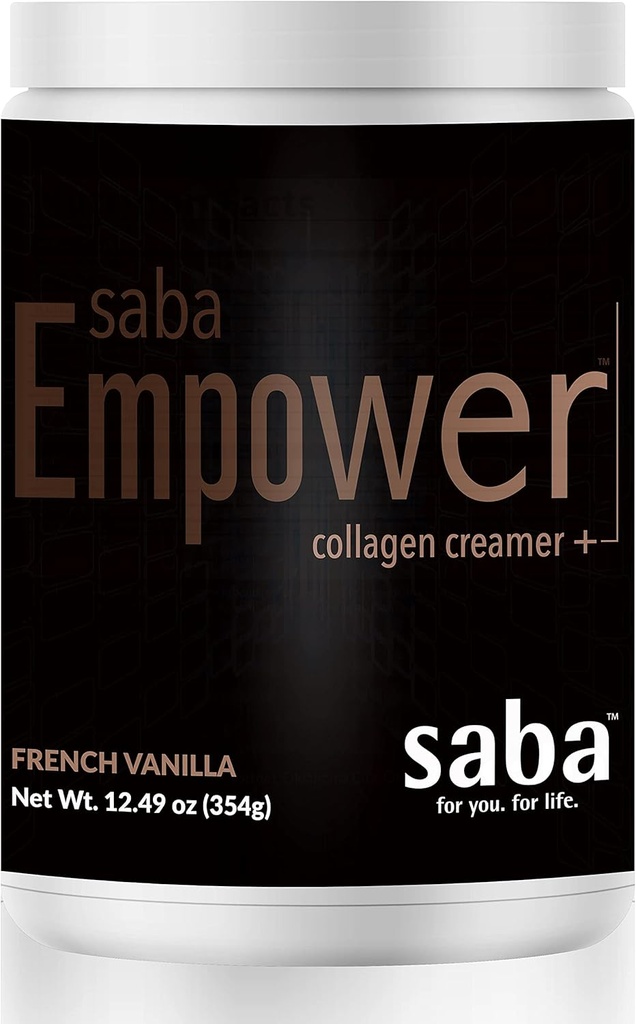 Saba Empower Smart Collagen Coffee Creamer -Powered with Hydrolyzed Collagen, Peptidi, Grass-Fed Butter, MCT from Organic Coconut, Supports Healthy Skin, Nails, Skin e Giunti. - 30 Serve