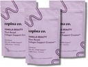 Copina Co. Vanilla Beauty Vegan Collagen Booster Creamer - Plant Based Collagen Support Smoothie Drink Vegan Creamy Blend | Vanilla Flavor | 3 Borse - 25 Serve per Bag