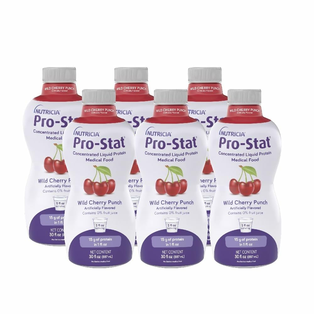 Pro-Stat concentré de protéines liquides aliments médicaux - Wild Cherry Punch, 30 Fl Oz bouteille (cas de 6)