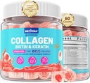 Multi collagene riempito Gummies per le donne Zucchero Biotina libera 10000mcg, Multivitaminico Capelli e Vitamine per la crescita dei capelli, con acido ialuronico di peptide di collagene idrolizzato MSM vitamina B