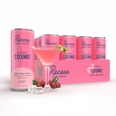 Recess Zero Proof Craft Mocktails, Alkoholfreie Getränke, mit Adaptogens, Non-Alcoholic Getränke Ersatz, Mixer, Feiern, Party, (Classic Cosmo, 12oz, Pack of 12)