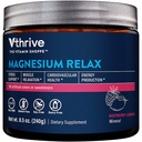 Vthrive Magnesium Relax Powder unterstützt Stressentlastung, Muskelentspannung & Enhanced Sleep Quality for Daily Calmness & Wellness - Raspberry Lemon Flavor (8.5 Oz. / 50 Servierungen)