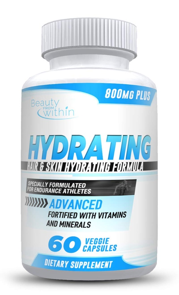 Hair & Skin Hydration Vitamin Supplement - Supporta elasticità, idratazione in capelli e pelle per capelli più lunghi, più forti e più sani - con potenti proprietà anti-invecchiamento