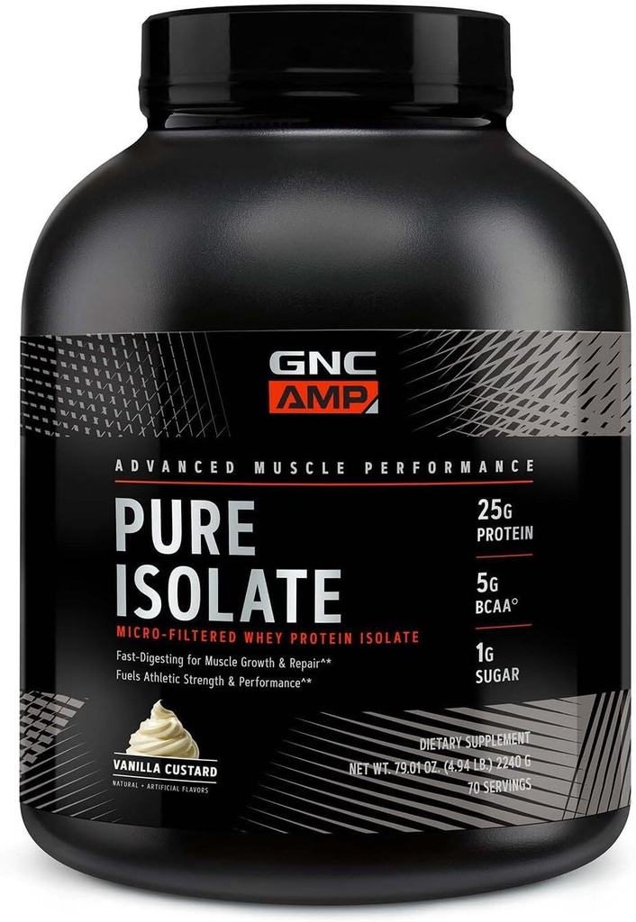 GNC AMP Pure Isolate - Vanilla Custard (70 Servierungen)