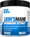 Evlution Organic Lion's Mane Mushroom Supplement - Lion's Mane Mushroom Powder Nootropics Brain Support Supplement für Fokus Gedächtnis Klarheit und Immunität Unterstützung