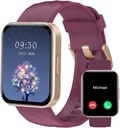 RUIMEN Smart Watches für Herren (Answer/Make Calls) Kompatibel mit iPhone/Android Phones, 1.85" HD Screen Fitness Tracker Heart Rate Monitor 100+ Sport Tracker Watch Waterproof (Purple)