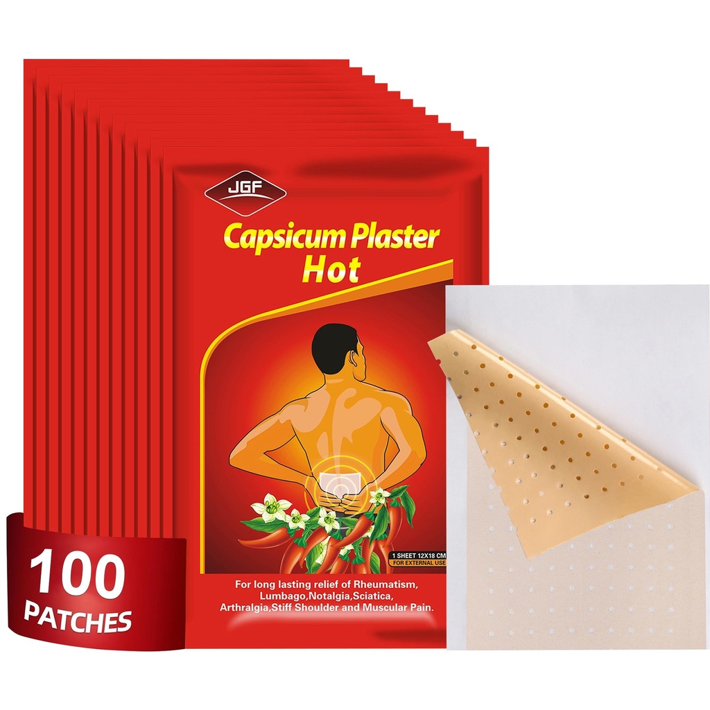 KONGDY Patches Capsaicin, 4,72"x7,08" Hot Capsicum Patch (100)