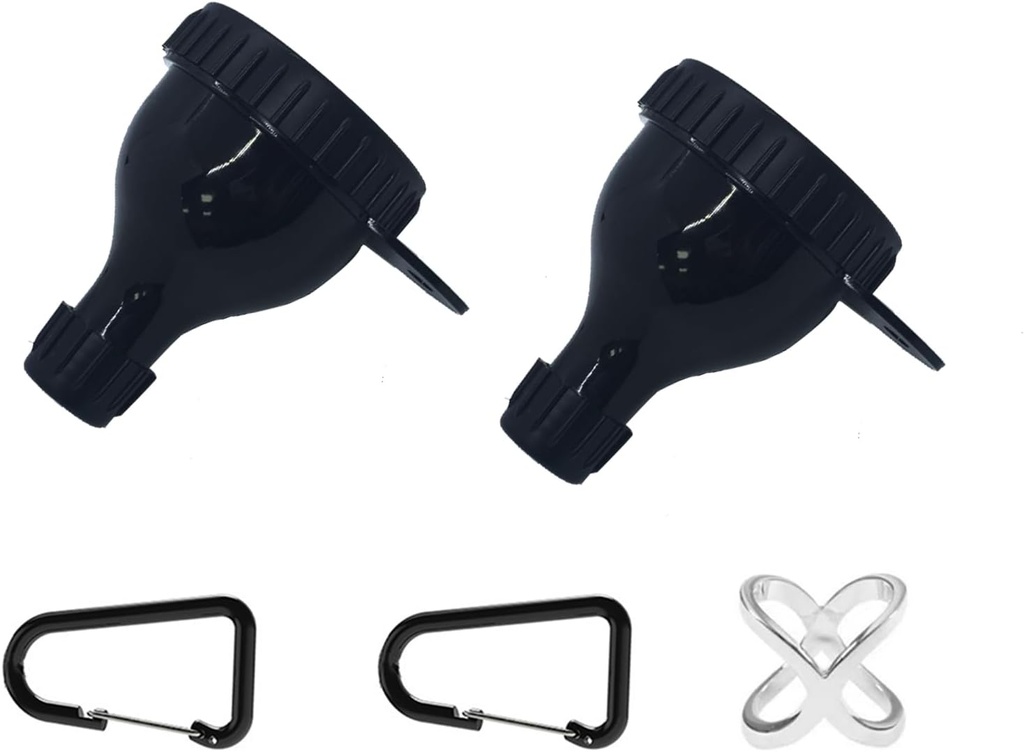 2Piece Protein Powder Funnel Set con le palline della bottiglia di Shaker e il contenitore portatile del diffusore dei portachiavi per i supplementi e le compresse Ideale per il viaggio di fitness e il contenitore della polvere della proteina di On-The-Go
