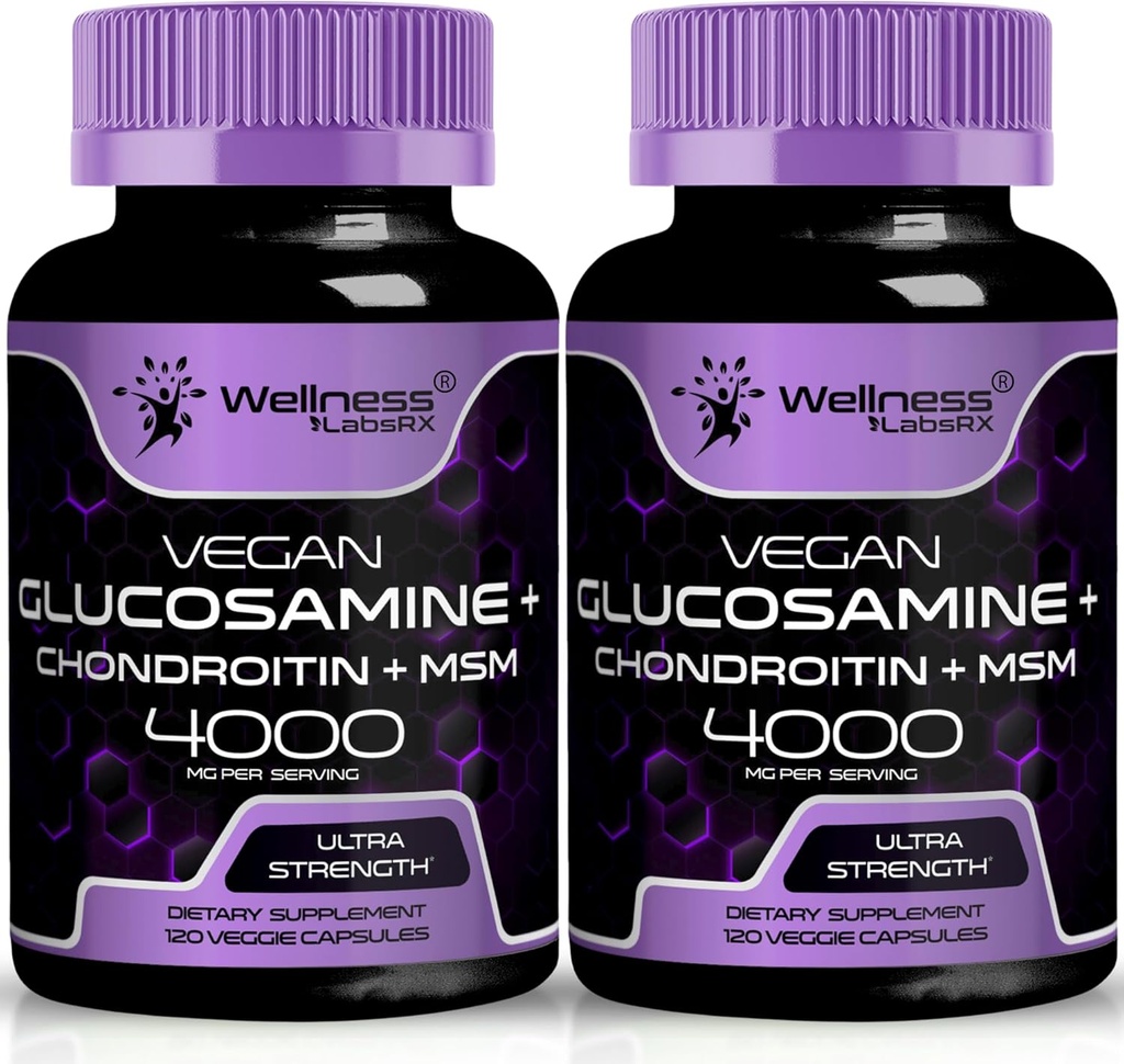 WELLNESS LABSRX Glucosamin Chondroitin MSM - 4000mg - 240 Count