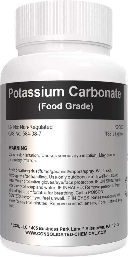 Kaliumcarbonat 1kg (2.2lb) Hohe Reinheit Lebensmittelgehalt