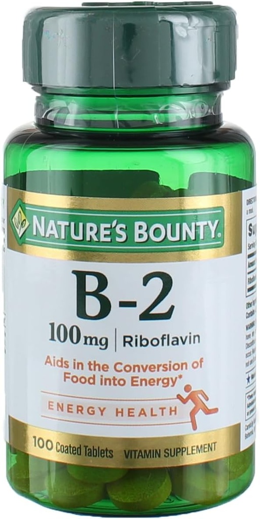 Natur Bounty Vitamin B-2 100 mg, 100 Beschichtete Tabletten