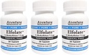 ELFOLATE® 7.5mg 3 Pack L-metilfolato Methylfolate Methylfolate Medical Food Supplemento professionale resistenza attiva puro Potent 30 compresse