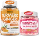 2 pacchi di zenzero currico Ginger Gummies + 1 pacca menopausa supplemento di gommie riempite