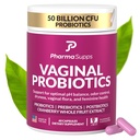 Frauen Probiotikum für Vaginale Gesundheit | 50 Billion CFU mit Probiotika, Prebiotic, Postbiotics & Cranberry für pH Balance, UTI-Support, Hefe, Gut Health, Odor, Dryness & Feminine Comfort