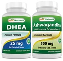 I migliori naturali Dhea 25mg & Ashwagandha estratto 500 Mg