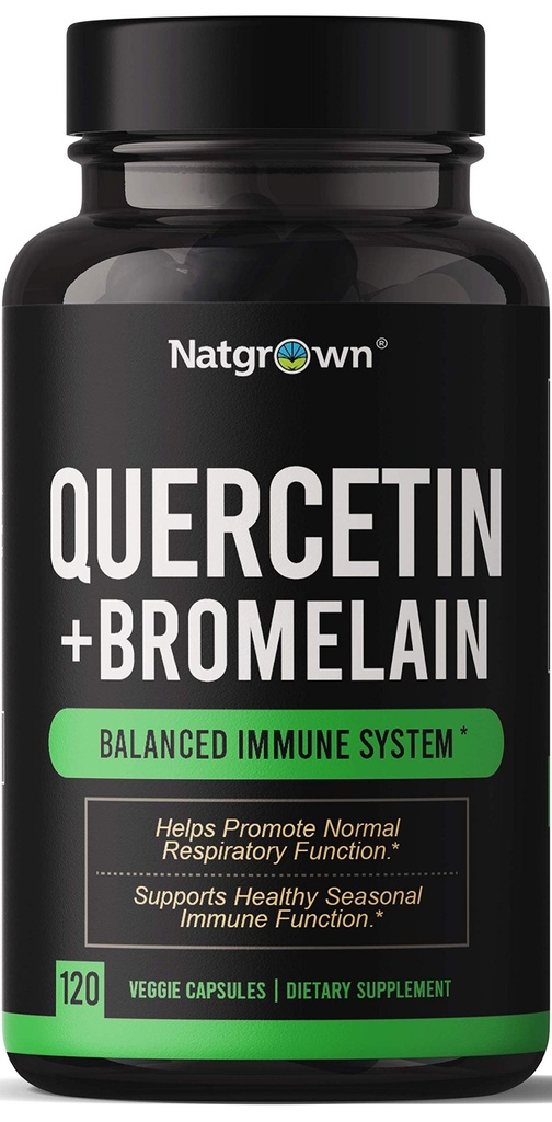 Natgrown Quercetin con Bromelain Supplement Complex - 120 capsule