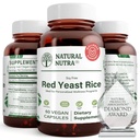 Extrait naturel de riz de levure rouge Nutra, soutien cardiovasculaire, aide à améliorer l'immunité, aide à maintenir les graisses du corps et le flux fluide, améliorer la digestion, suppléments sans gluten, 600 mg, 60 Capsules (2 Pack)