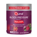 Qunol Beets Chews for Blood Pressure Support, 3 en 1 betteraves + CoQ10 + extrait de graine de raisin, soutient la circulation sanguine saine et l'énergie du cœur saine, 60 Chews