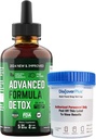 Salutem VitaTM Liquid Advanced Formula Detox - Kit disintossicazione con Coppa di prova: Supplemento dietetico liquido per la pulizia totale del corpo - Supplemento per la rimozione della tossina - 1 Confezione - 2 Fl Oz (20 Serve)
