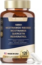NMNH (Dihydronicotinamide Mononucleotide), Premium NMN Alternative Supplement with Flash-Free Niacinamide (Vitamin B3), Quercetin, and Trans-Resveratrol, 120 Capsules