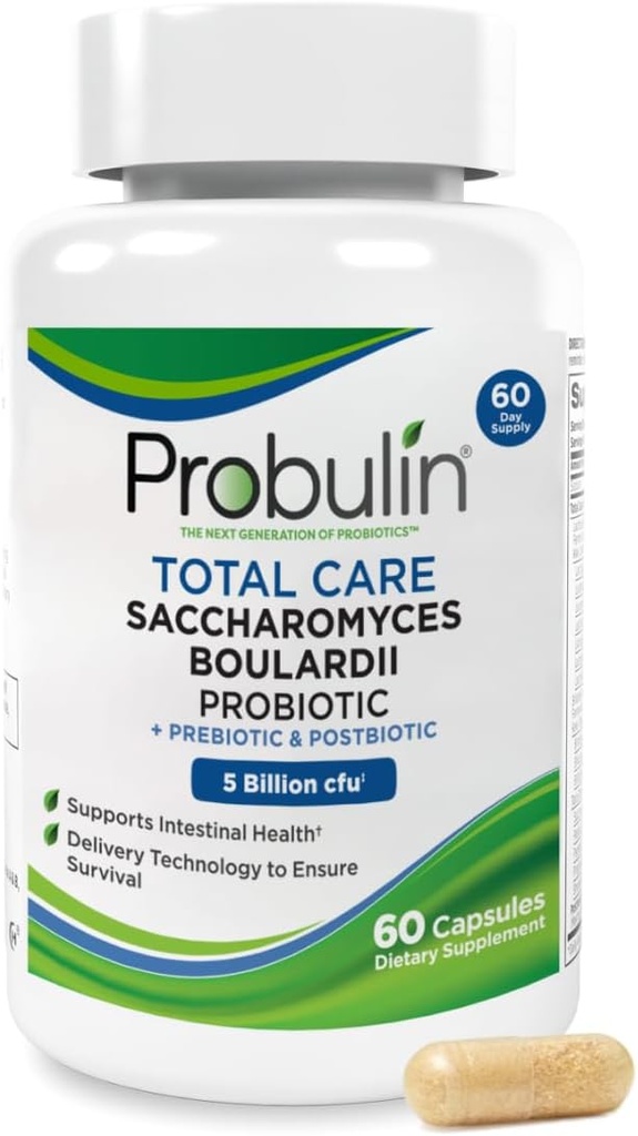 Probulin Total Care Saccharomyces Boulardii Pre + Pro + Postbiotico, 60 capsule vegane