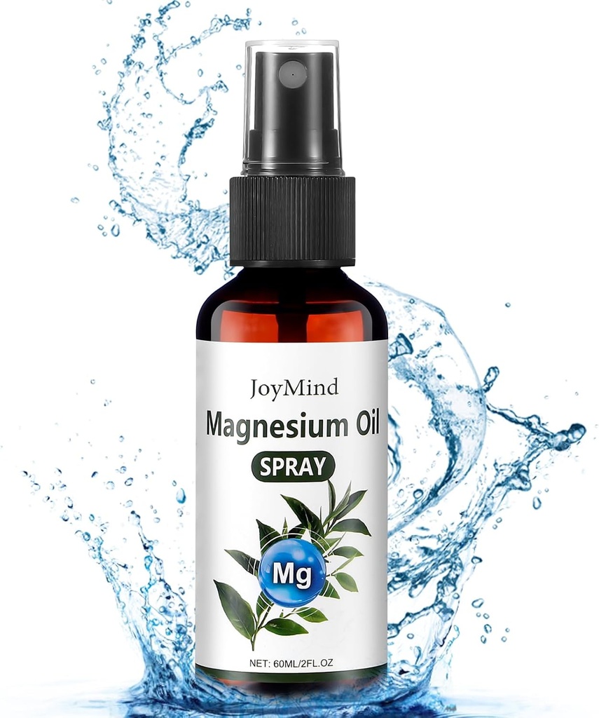 Olio di Magnesio per i piedi - Spray di Magnesio - Pure Magnesio Spray Olio di Magnesio Biologico Natural Magnesio Spray Glass Bottiglia - Facile da assorbire e usare