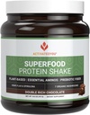 ACTIVATEDYOU Superfood Protein Shake -Vegan Pflanzenprotein Pulver - mit Bio 7 Pilzmischung, Spirulina und GoldRella Chlorella - fördert Muskelintegrität, Schokoladengeschmack (15 Portionen)
