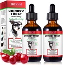 Traitement UTI pour chien - Traitements d'infection urinaire, supplément de soutien pour le rein et l'élastique, extrait naturel de canneberge pour chiens, soutient la santé urinaire et digestive (2 Fl Oz (paquet de 2))