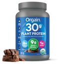 Orgain Organic 30g Vegan Protein Pulver, Schokolade 9g EAAs + BCAAs, Pflanzenprotein, 6g Prebiotic + Fiber, 1g Zucker, Pre-Workout, Muskelunterstützung + Erholung - 2.01lb (Packaging May Vary)