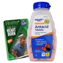 Ultra Strength Antacid Tabletten - Kalziumkarbonat 1000mg - 71 Kautabletten sortierte Beeren und Vitalvolumen Tipps Karte Bundle
