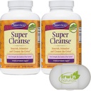Natura Segreto Super Cleanse Extra Strength Toxin Detox & Gentle Eliminazione Total Body Cleanse, Digestivo & Colon Health Support, 2 confezioni da 200 compresse, con un caso di pillole