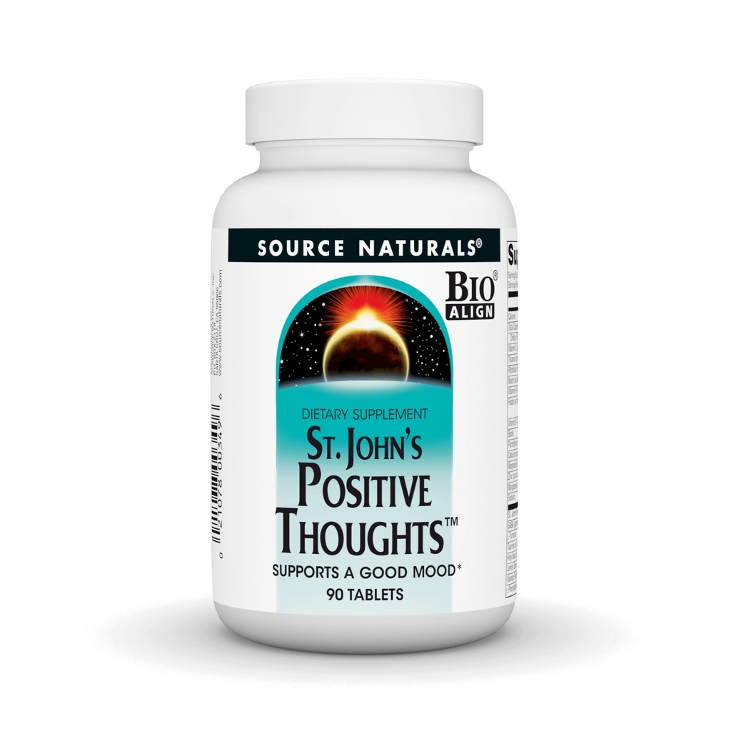 Source Naturals St. John's Positive Thoughts - 90 Tablets | Supports A Good Mood*