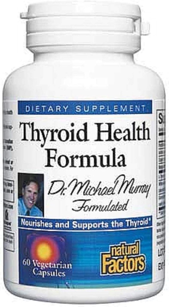 Facteurs naturels - Formule de santé thyroïde, soutien nutritionnel pour le thyroid Gland, 60 capsules végétariennes