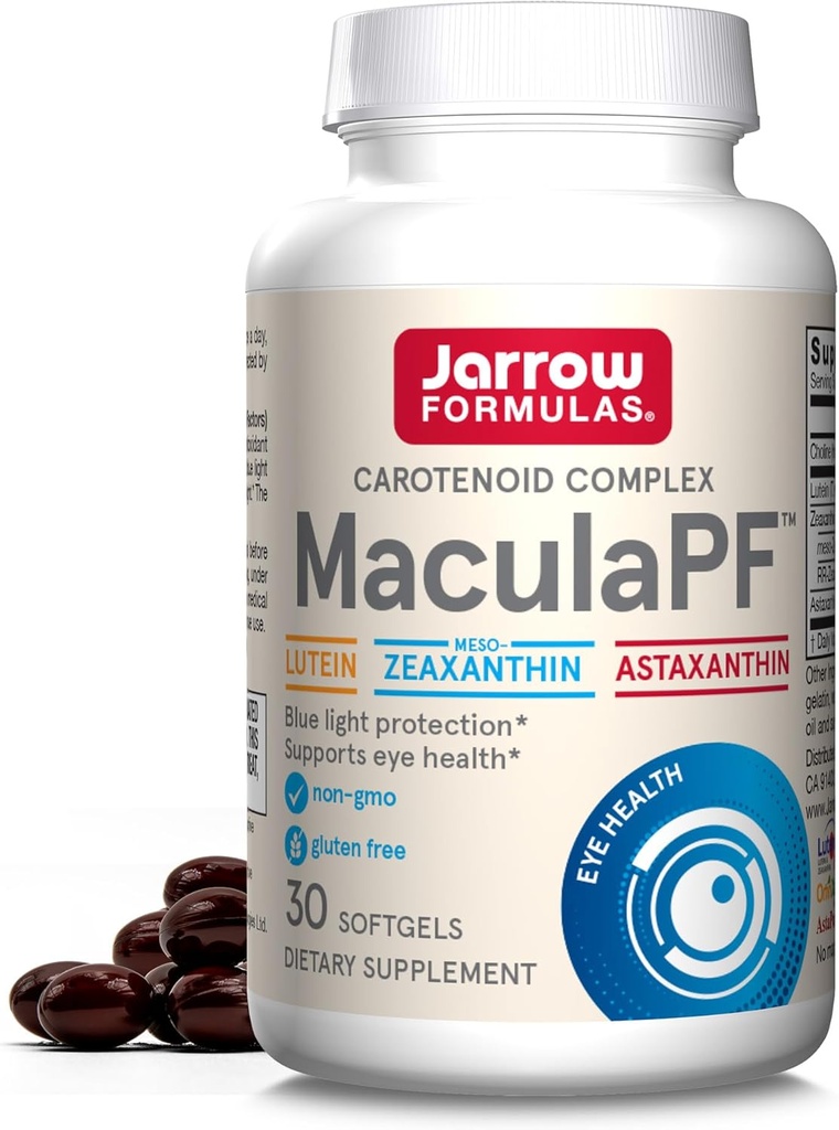 Jarrow Formulas MaculaPF Carotenoid Complex, Integratore alimentare, Supporta la salute dell'occhio, 30 Softgels, Fino a 30 giorni di alimentazione