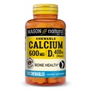 MASON NATURAL Calcium 600 mg con vitamina D3, 100 giorni di alimentazione, Supporta le ossa sane e la funzione muscolare normale, Caffè Mocha Flavor, 100 masticabili