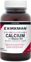 Calcio masticabile per bambini con vitamina D3, Cioccolato naturale, 120 compresse, Laboratori Kirkman