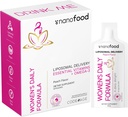 Codeage Liposomal Frauen tägliche Vitamine flüssige Pouch Formel, Vegan Omega-3 flüssige Multivitamin Ergänzung, Biotin, Vitamine A, B, C, D, E, Riboflavin, Berry - Non-GMO - 30 Pouches