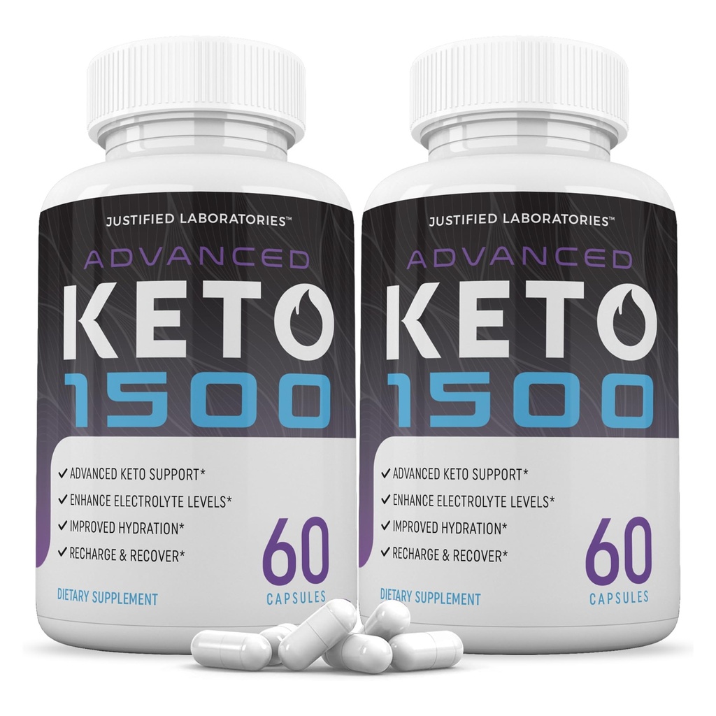 Laboratori giustificati (2 Pack Advanced Keto 1500 Keto Pills 1275MG Nuova e migliorata Formula Contiene Aceto di Mele Aceto Extra Vergine di Oliva Polvere di Olio di Oliva Verde Tea Leaf 120 Capsule
