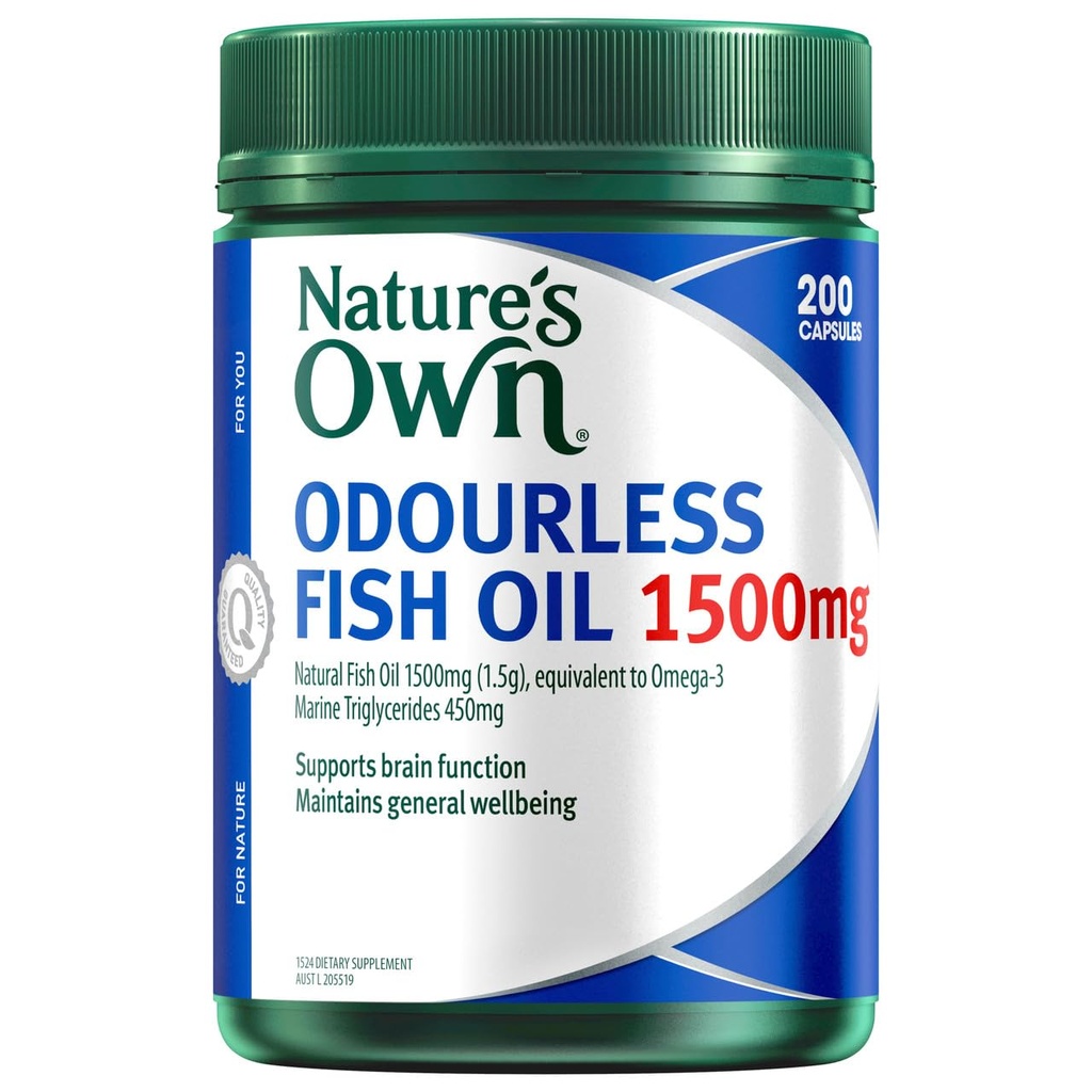 Nature's Own Omega 3 High Strength Odourless Fish Oil 1500 MG X 200 Caps