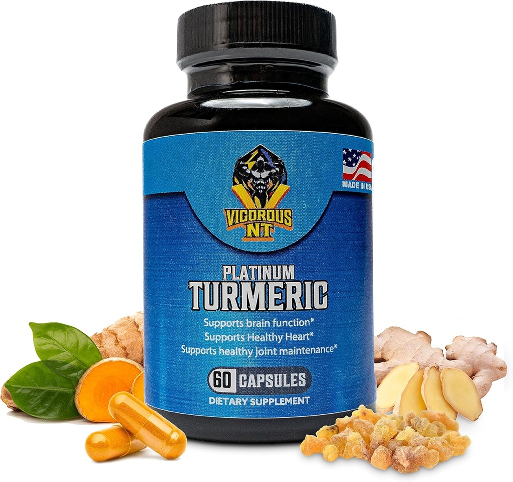 Vigorous NT Platinum Turmeric Supplement - 95% Curcuminoids - 60 Kapseln