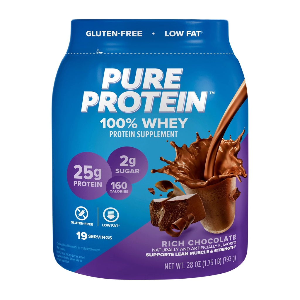 Proteina pura 100% Whey Protein Powder, Cioccolato Ricco, 25 g Proteine, 1,75 lb (Piccola Vary May)