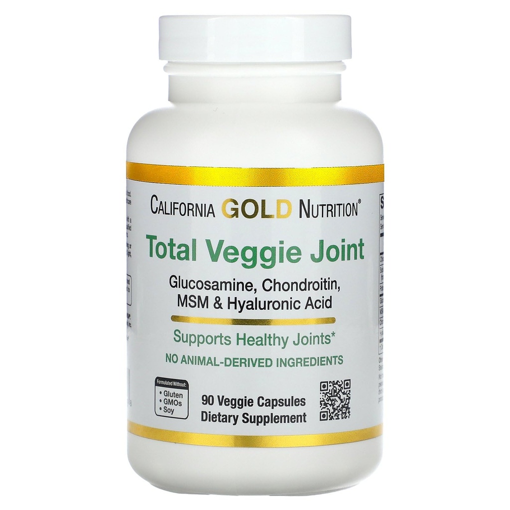 California Gold Nutrition Vegetarische Glucosamine, Chondroitin, Hyaluronsäure, MSM, Total Veggie Joint & Bone Support Formel, Non GMO, No Soy, Gluten Free, 90 Veggie Kapseln