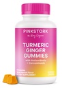 Gummies di zenzero di maiale rosa – Gut & supporto digestivo per le donne – Anti Bloating Supplement with Antioxidants – Gummies di albicocche speziate, 60 Vegan Gummies